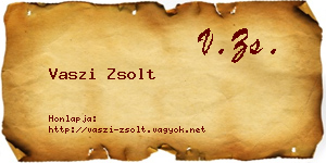 Vaszi Zsolt névjegykártya